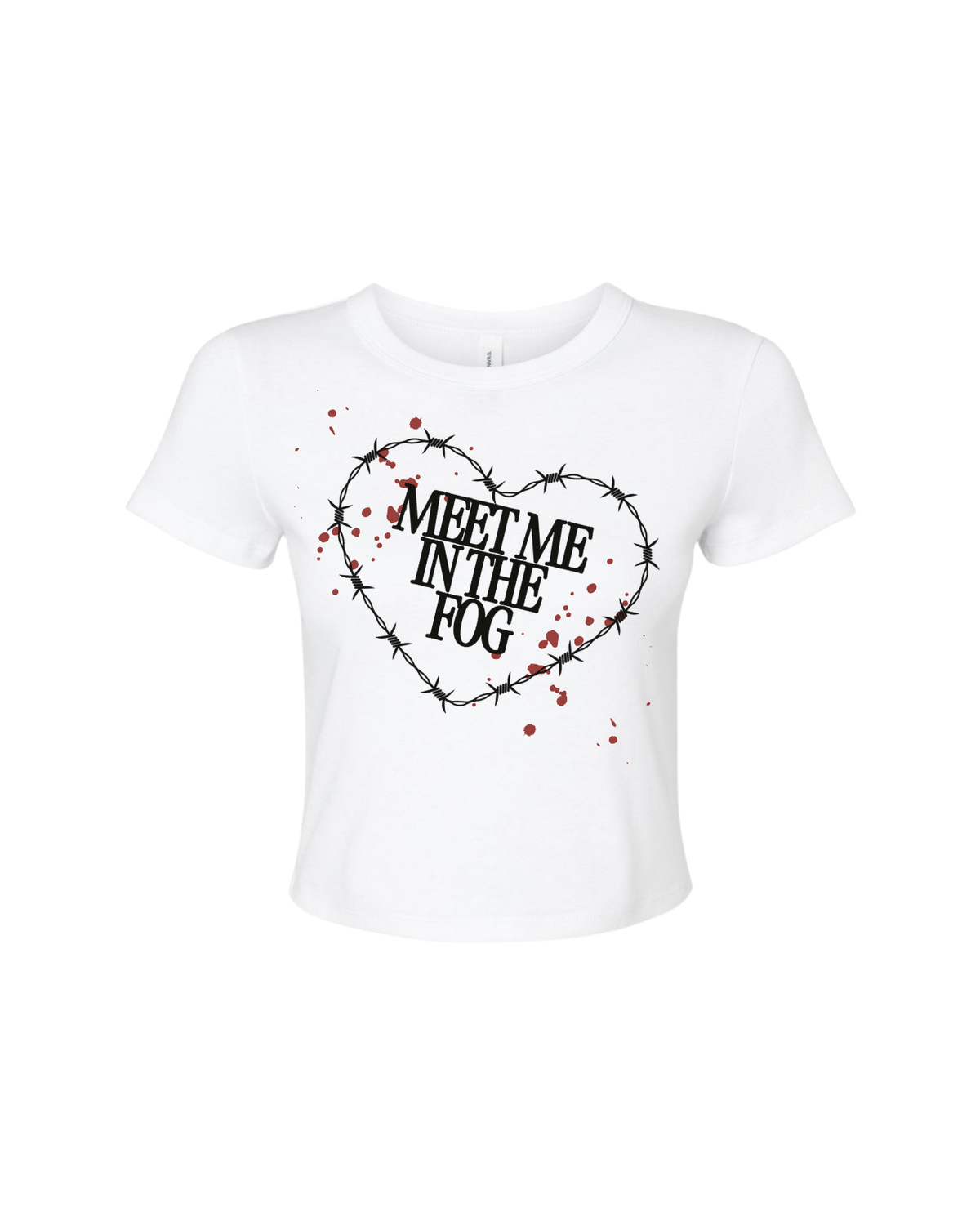 Meet Me In The Fog Blood Splatter Baby Tee