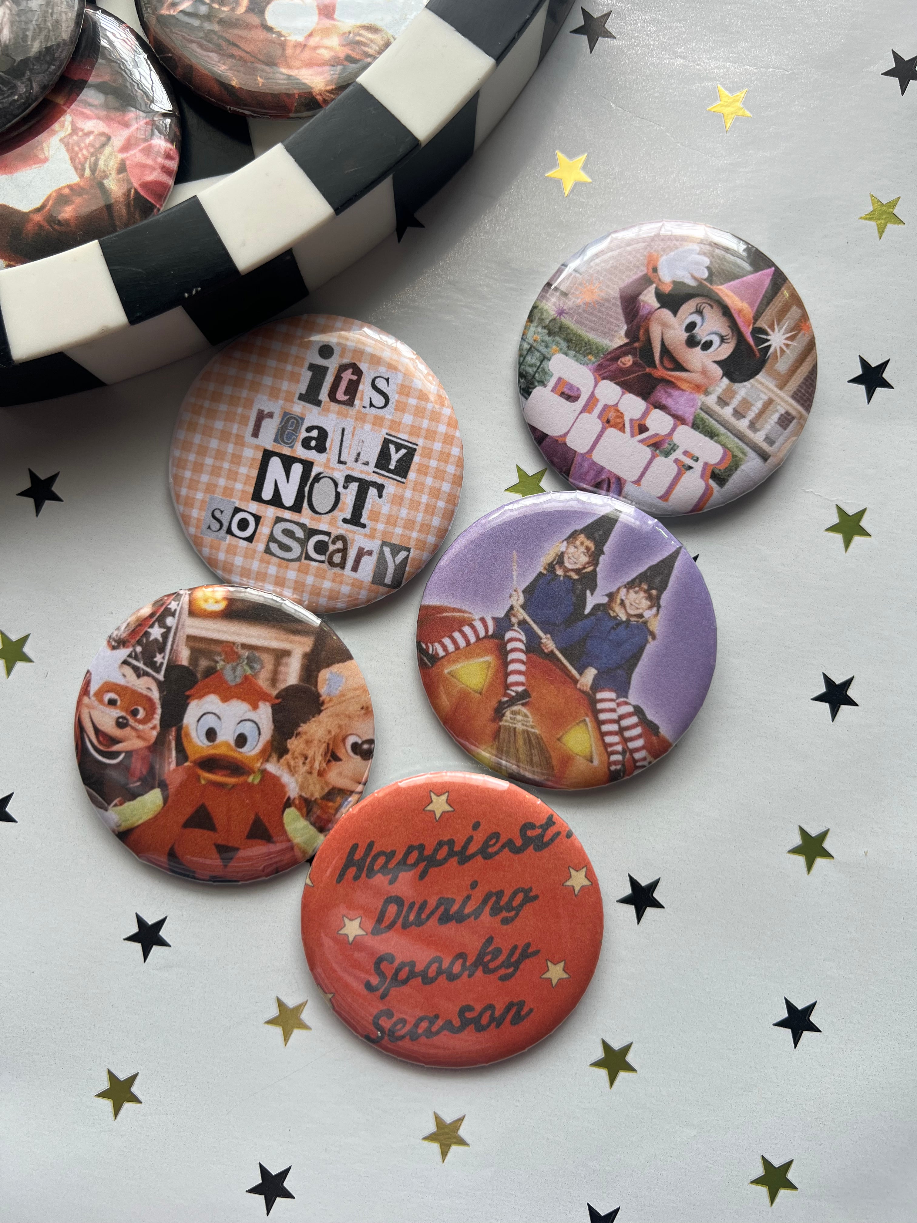 Not So Spooky Button Bundle Pack ( 5 Buttons )