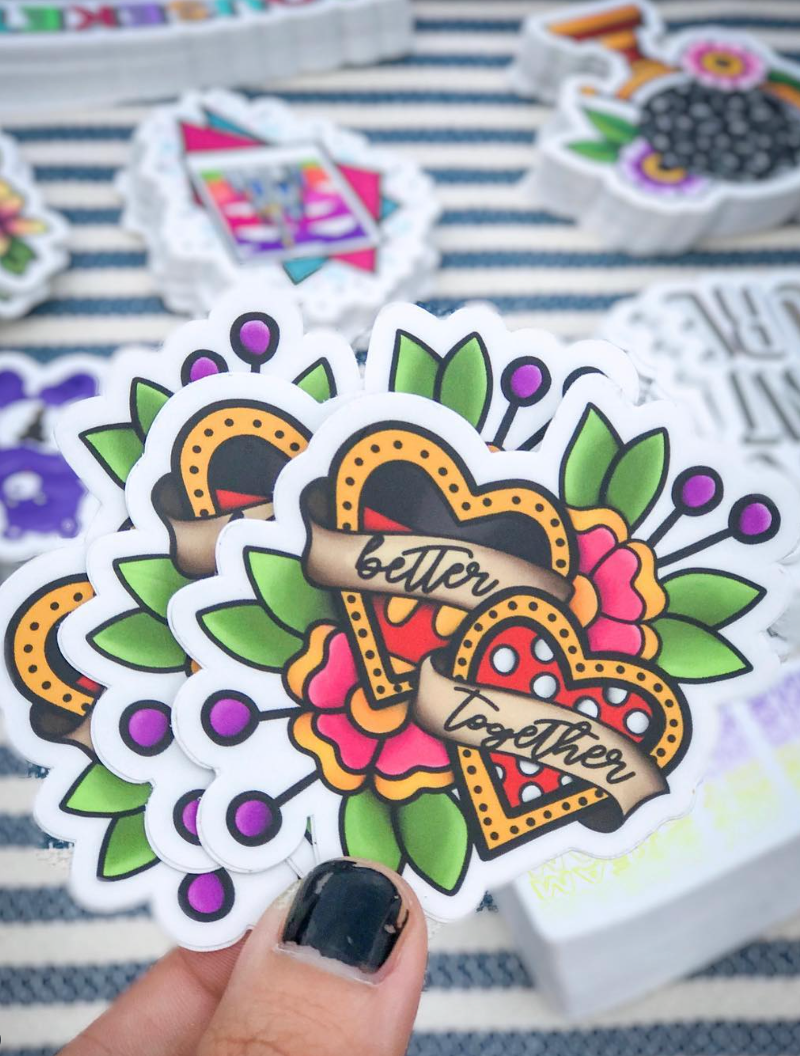 Better Together Hearts Sticker