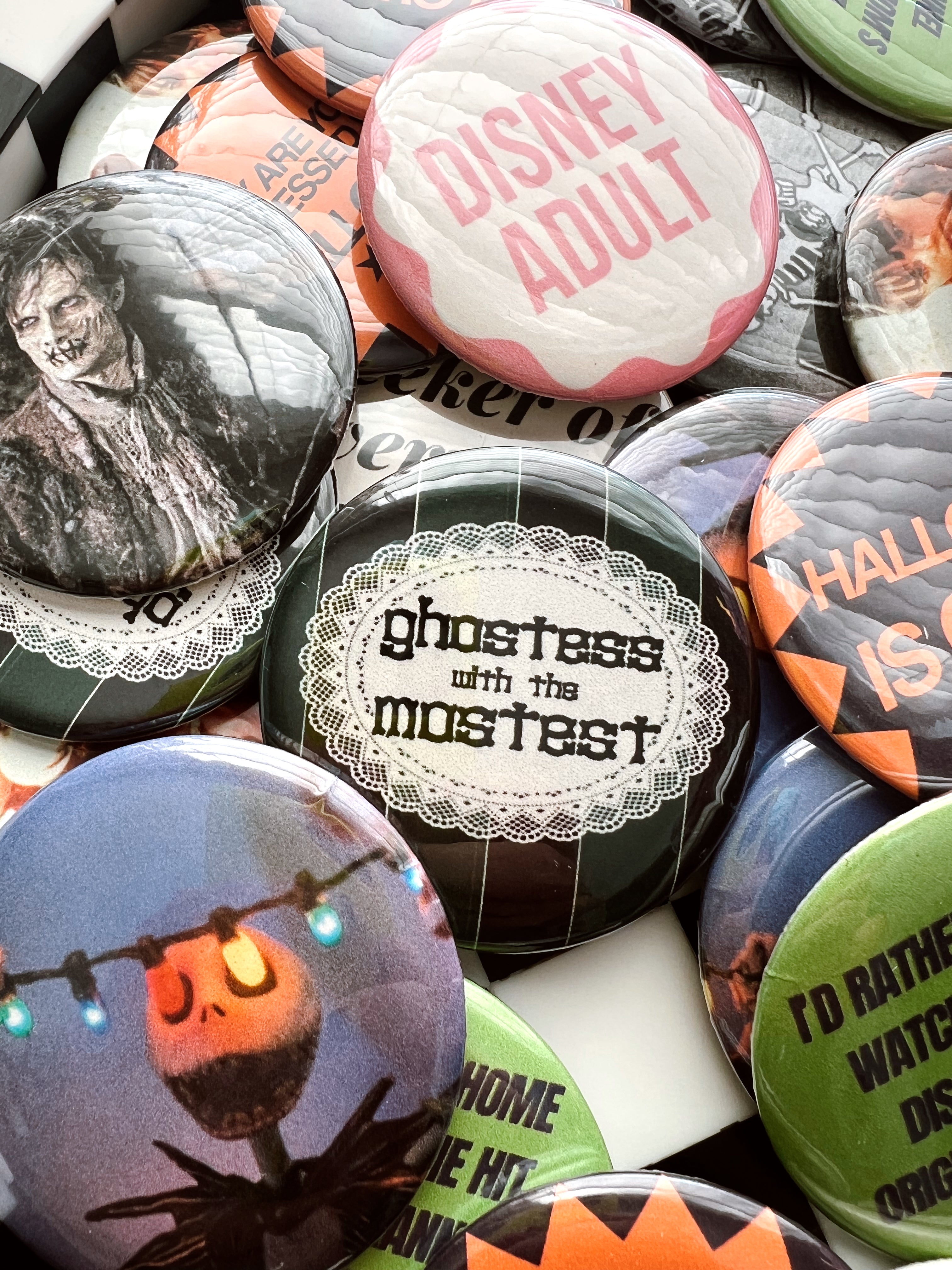 Ghostess With The Mostest Button