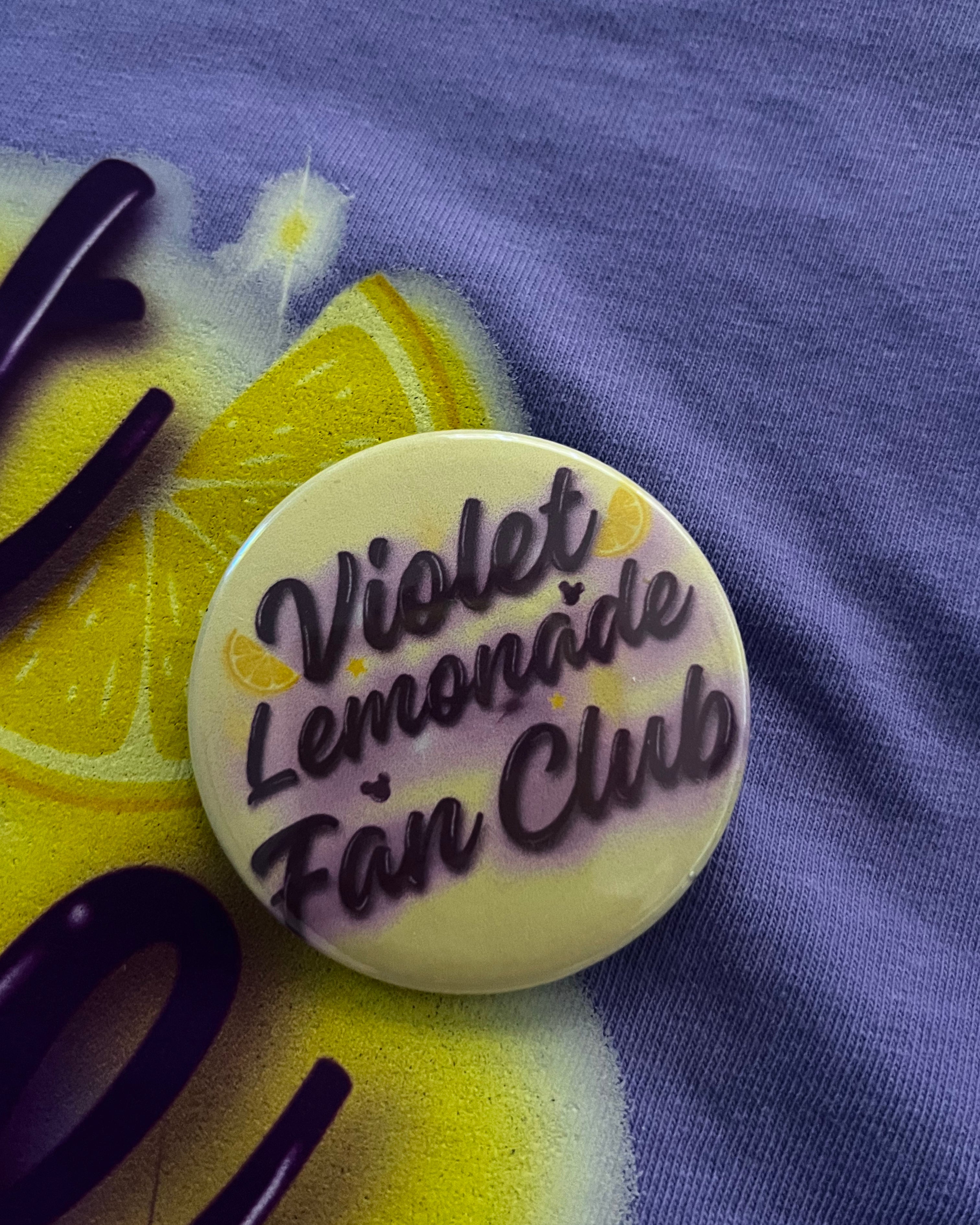 Violet Lemonade Fan Club Button
