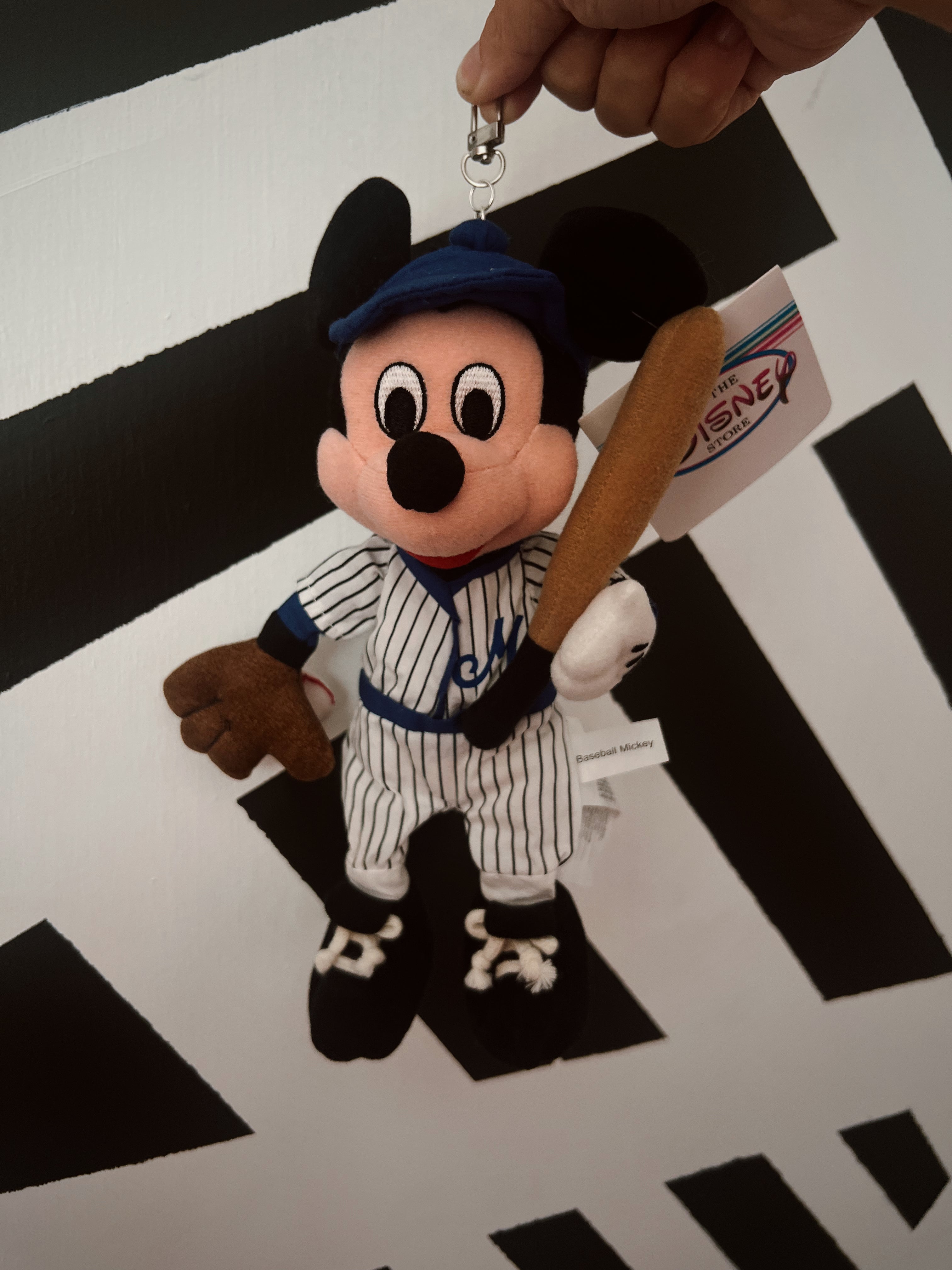Baseball Mickey Vintage Plush Bag Charm
