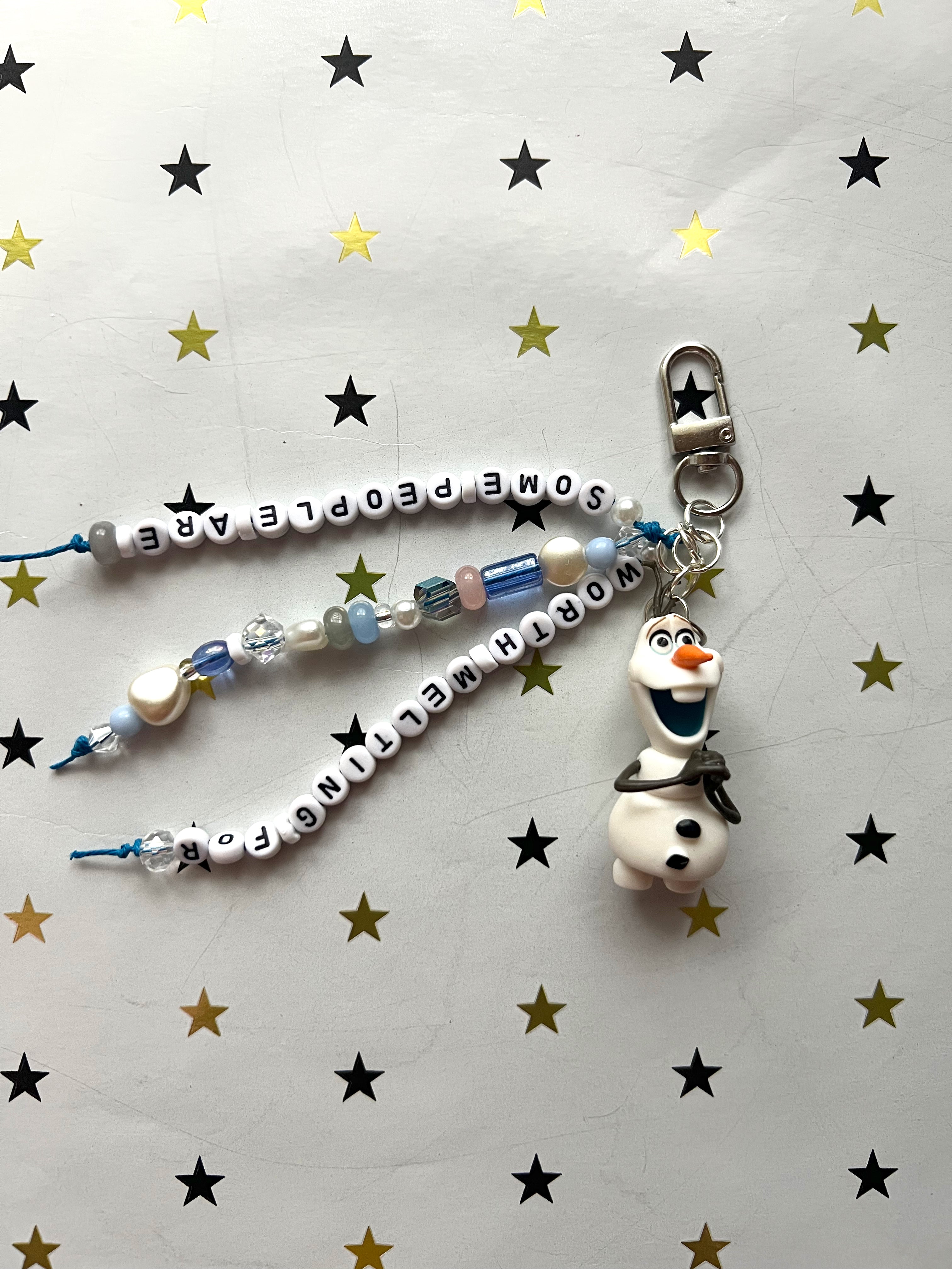 Olaf Beaded Bag Charm