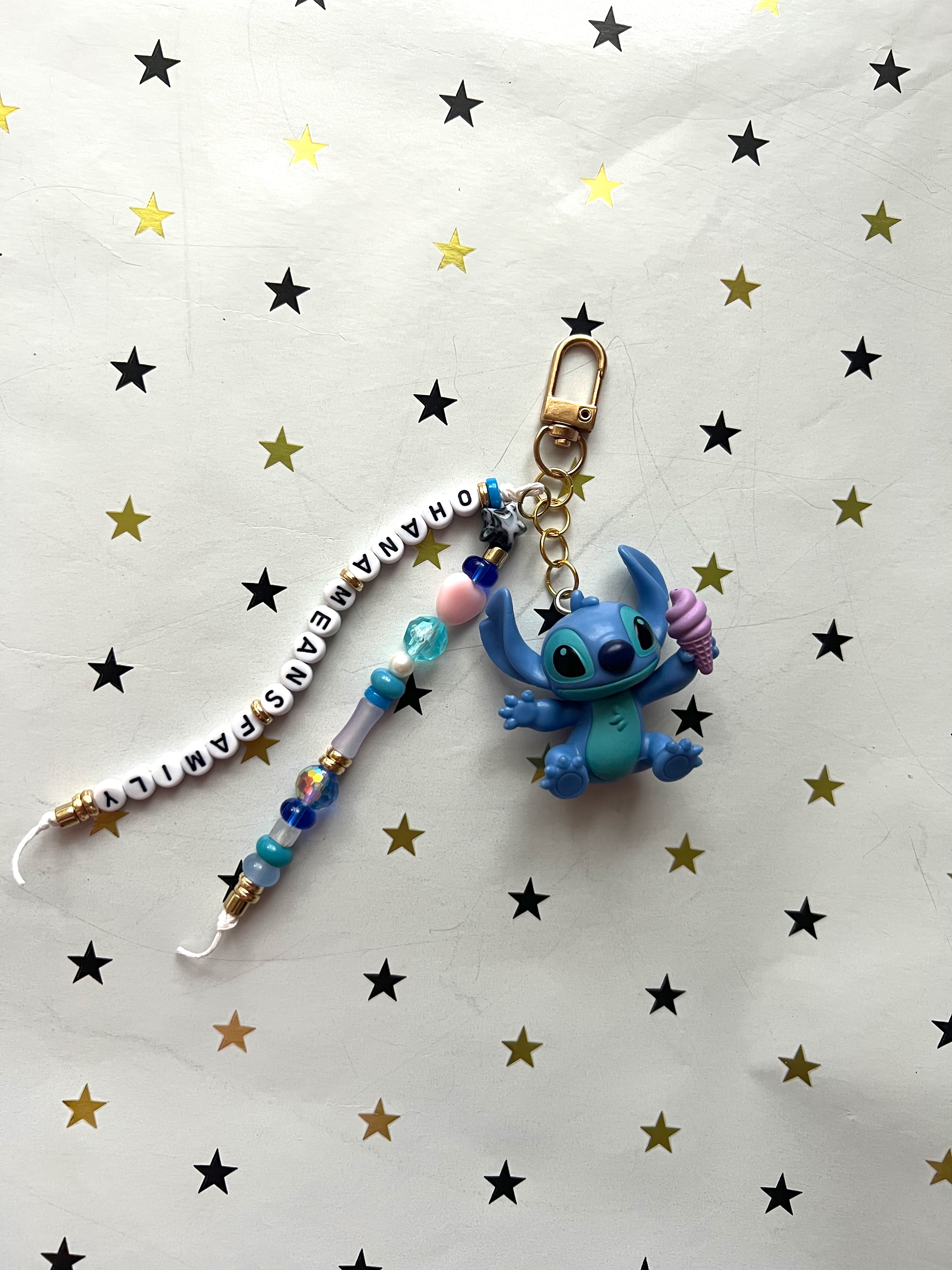 Stitch Beaded Bag Charm