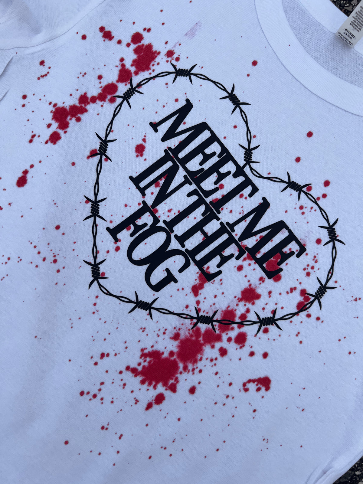 Meet Me In The Fog Blood Splatter Baby Tee