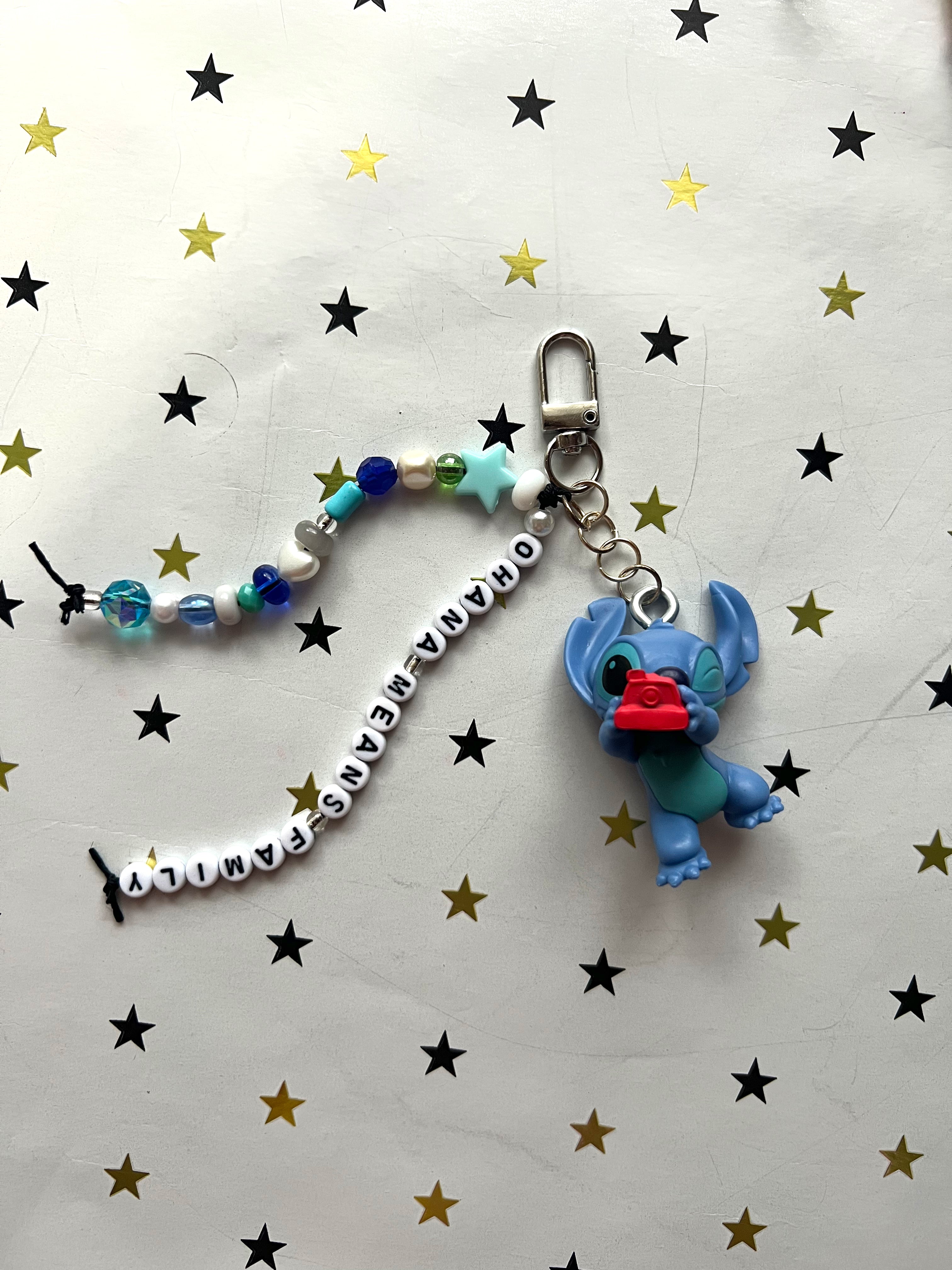 Stitch Beaded Bag Charm