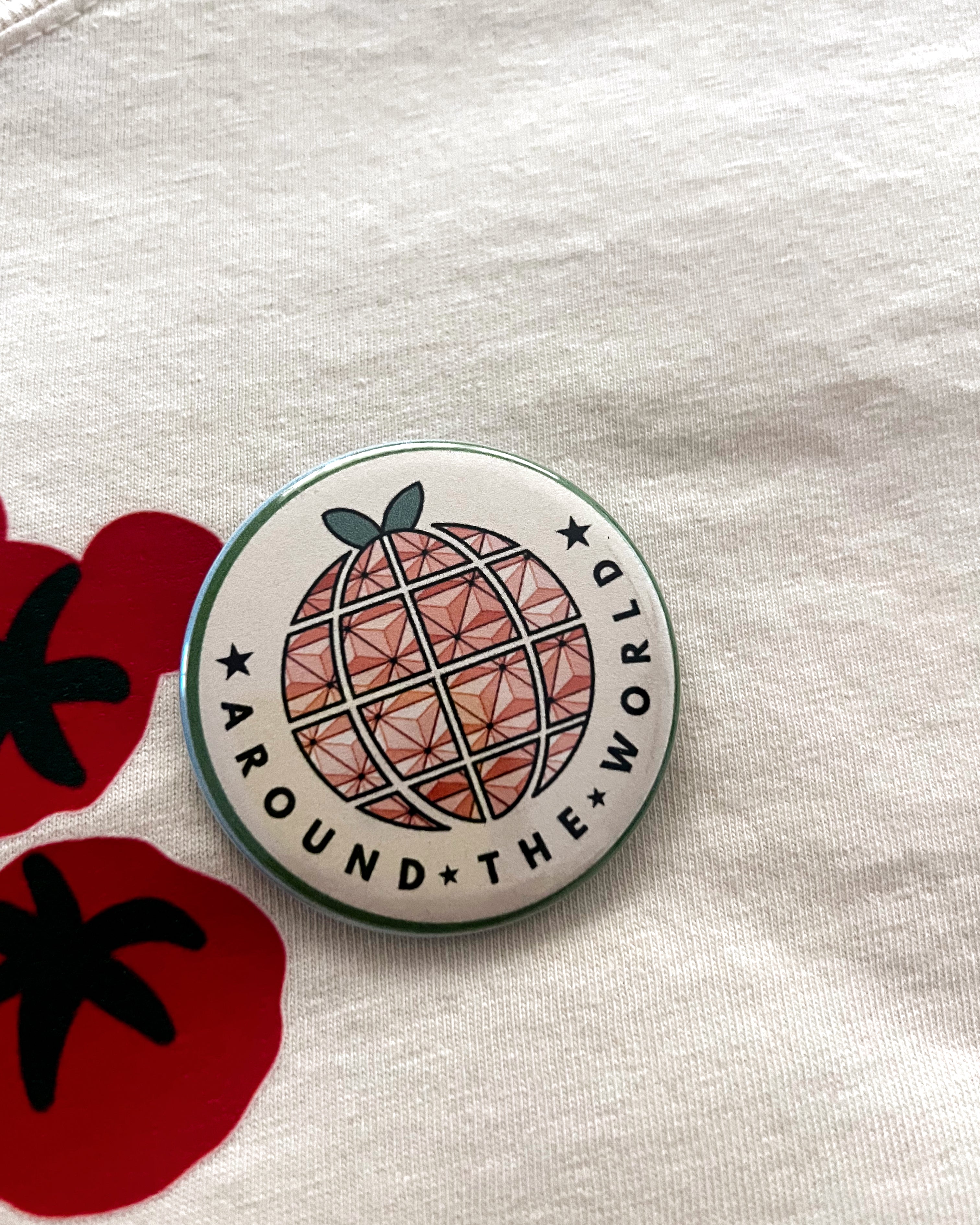 Around The World Orange Button