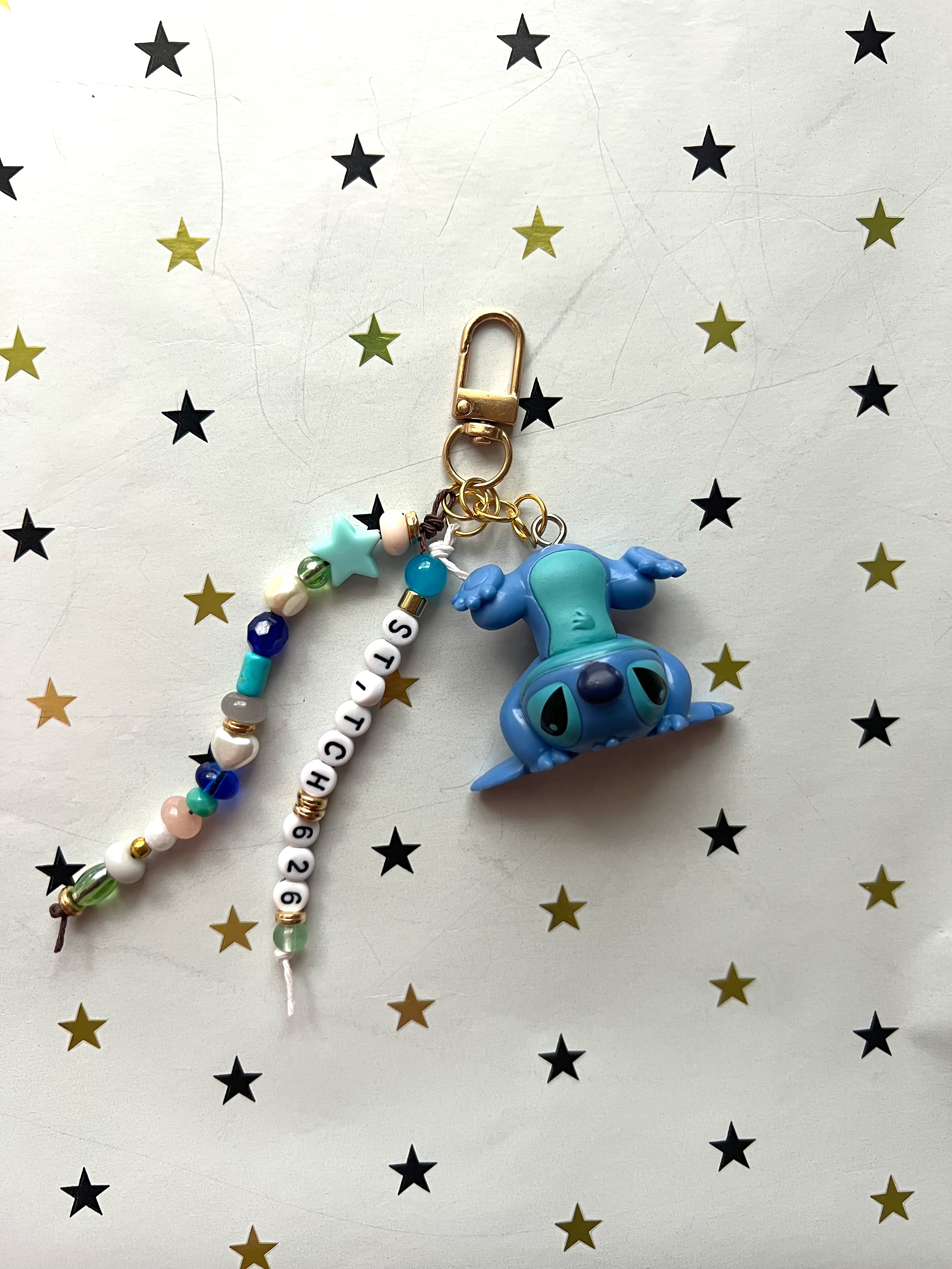 Stitch Beaded Bag Charm