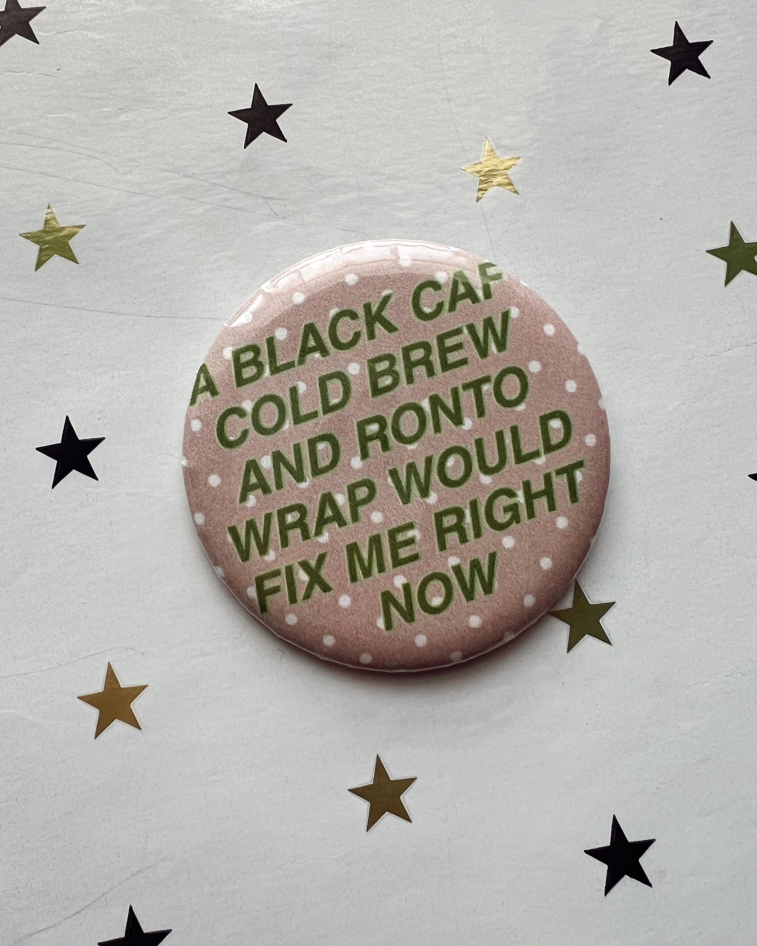 Black Caf & Ronto Wrap Button