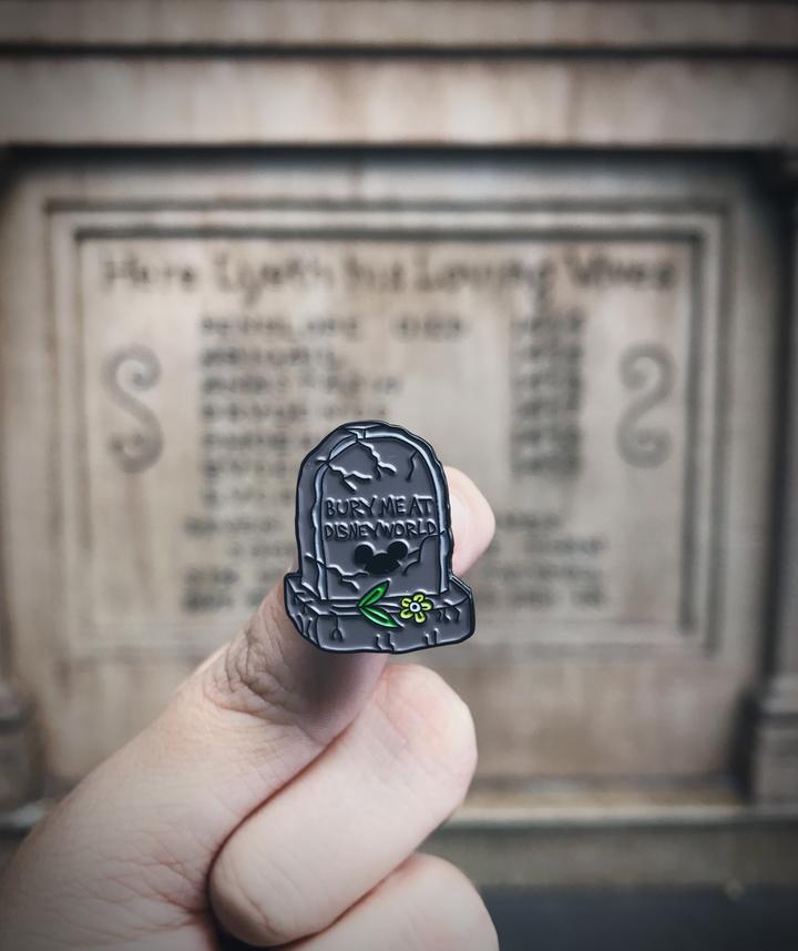 Bury Me Tombstone Enamel Pin