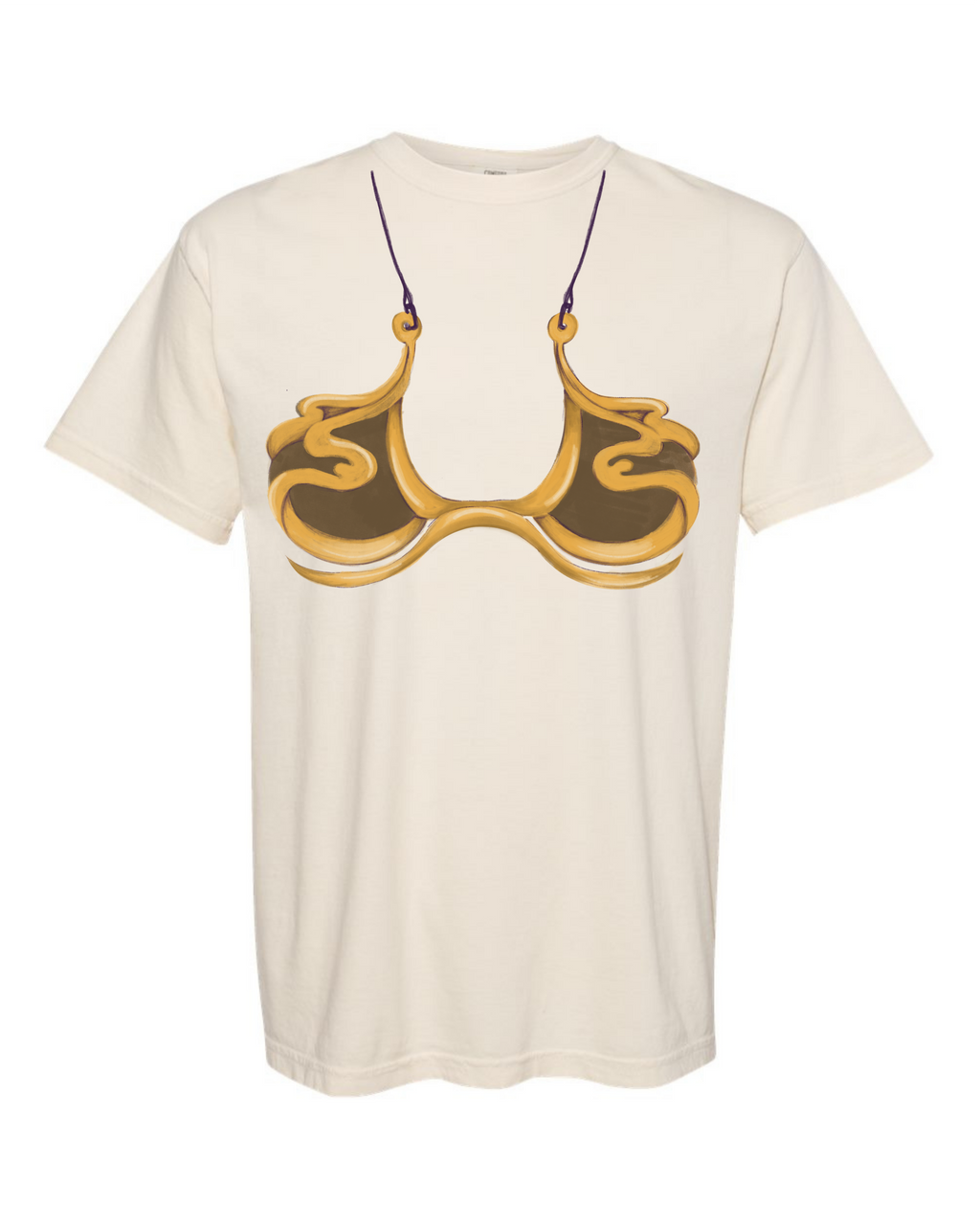 cream tshirt with metal bikini top picture from star wars