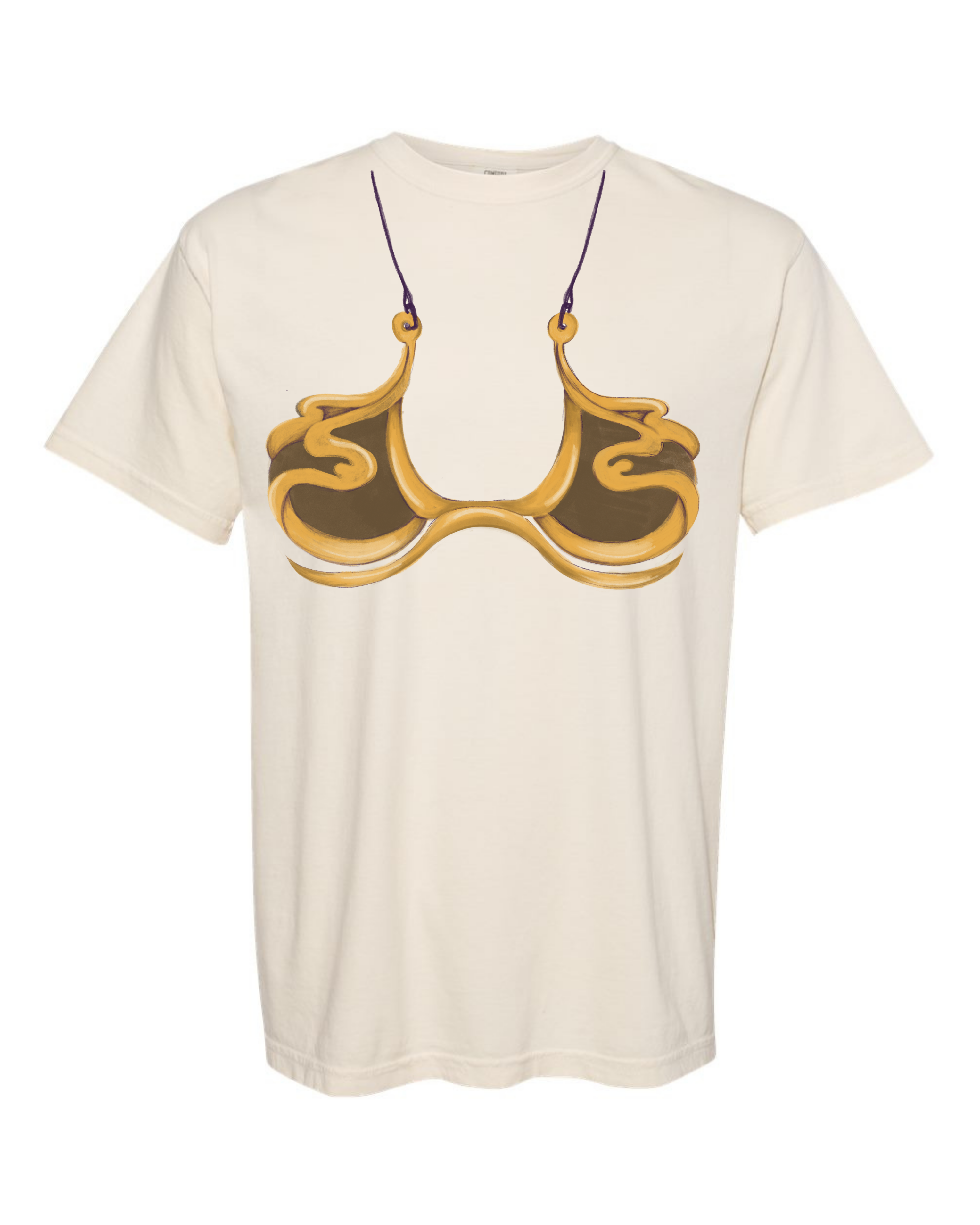 cream tshirt with metal bikini top picture from star wars